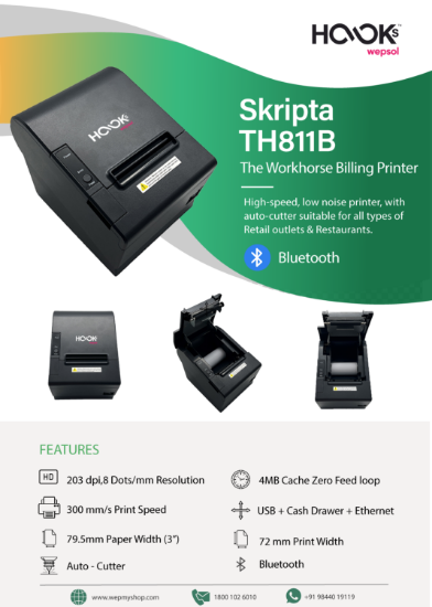 Picture of Hooks Skripta TH811B-(UEB)-LAN+Bluetooth, 4MB + 300mm/s 